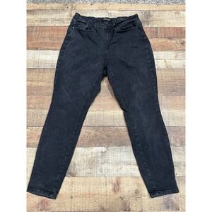 Women's Skinny Fit Judy Blue Jeans Black Sz 16W (2016)